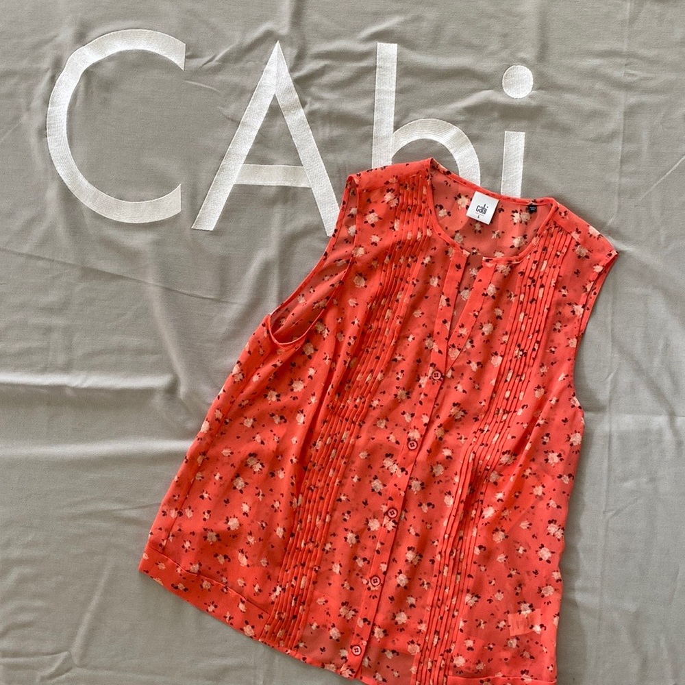 NWT CAbi Pintuck Blouse #5350